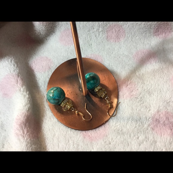 SOLD! Citrine World Crystal Dangle Earrings - Picture 7 of 8